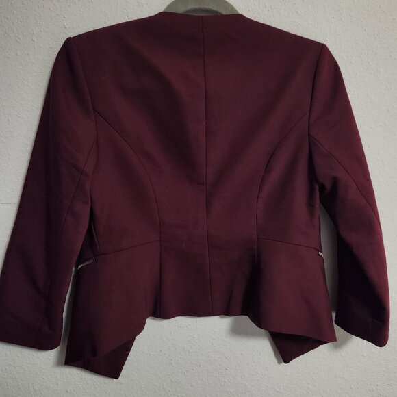 Express Women's Maroon Contemporary Blazer Jacket Small - Picture 10 of 12